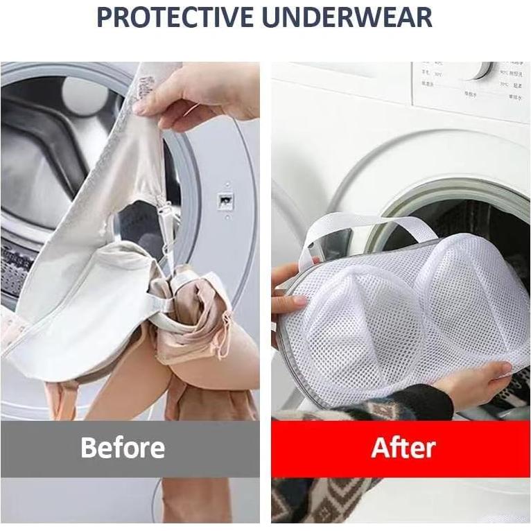 Juego de 2 bolsas de lavado de sujetadores Gouccpu 30x21cm