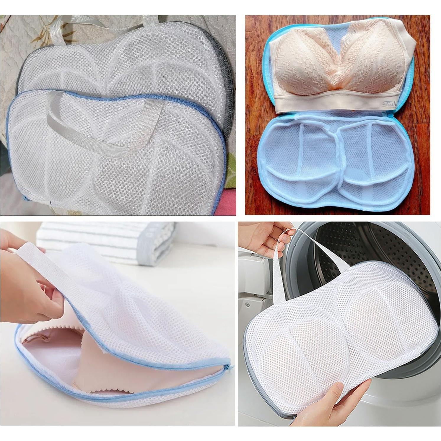 2 Bolsas de Lavado de Sujetadores NentMent 30x20cm Malla