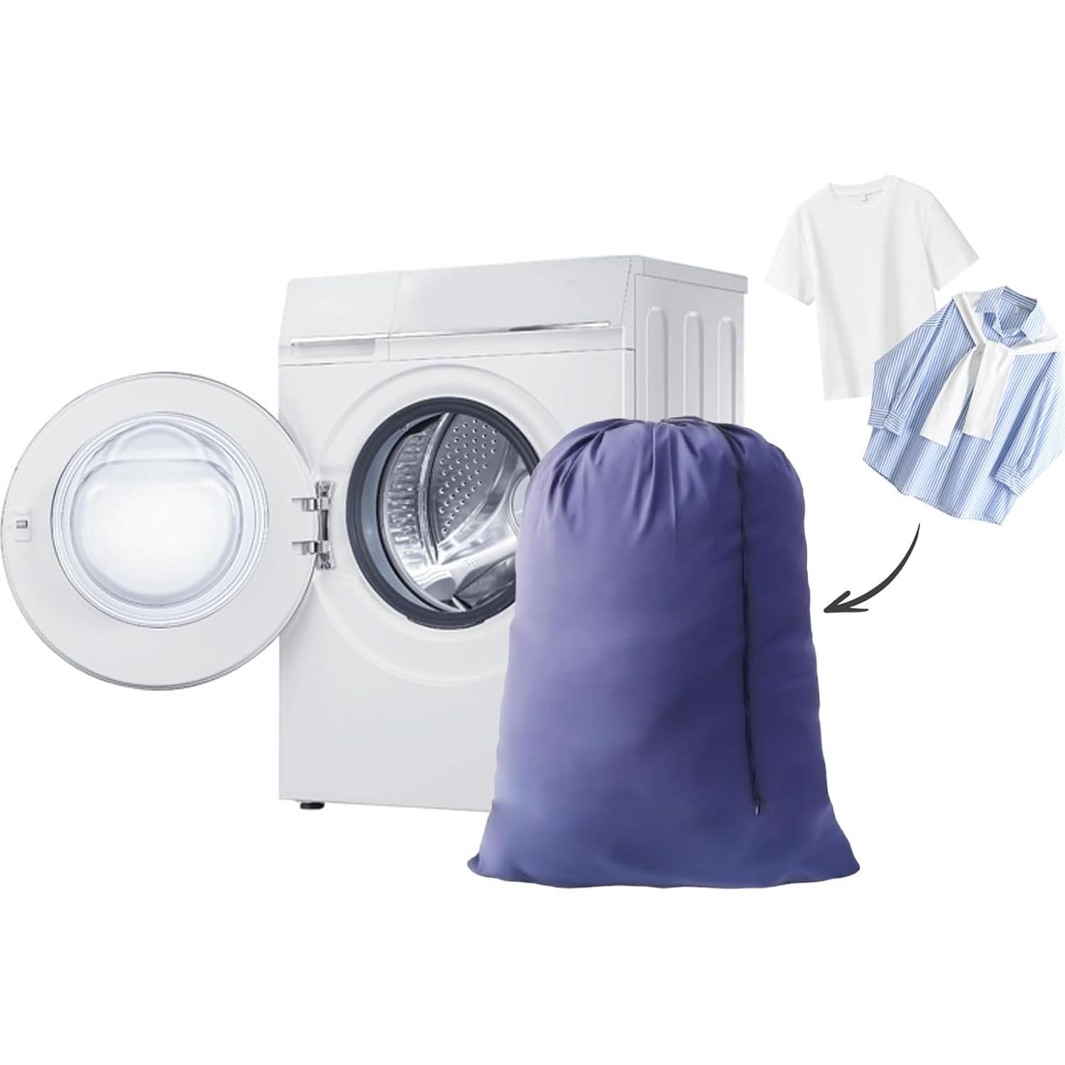 Bolsa de lavandería extra grande YETHAN azul 76x102 cm 12PCS