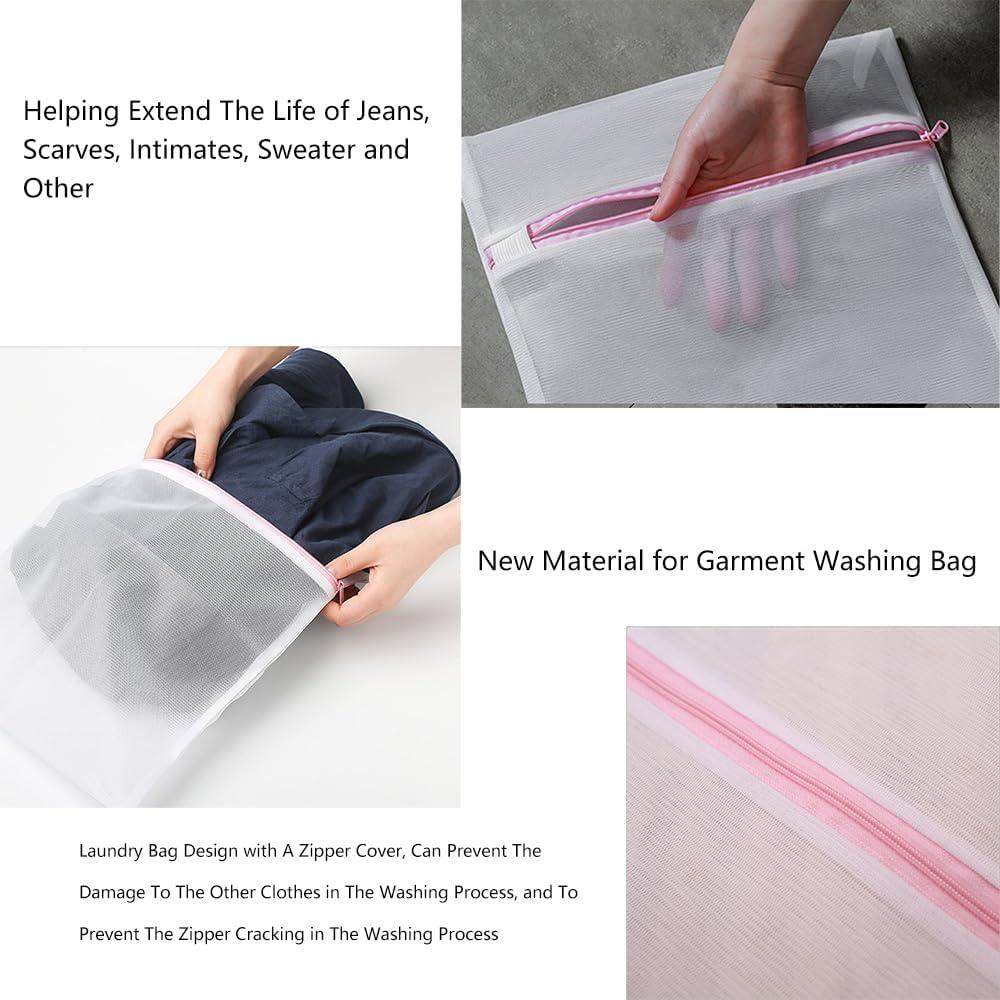 3 Bolsas de Lavandería de Malla Fina Lsnhincp - Cremallera