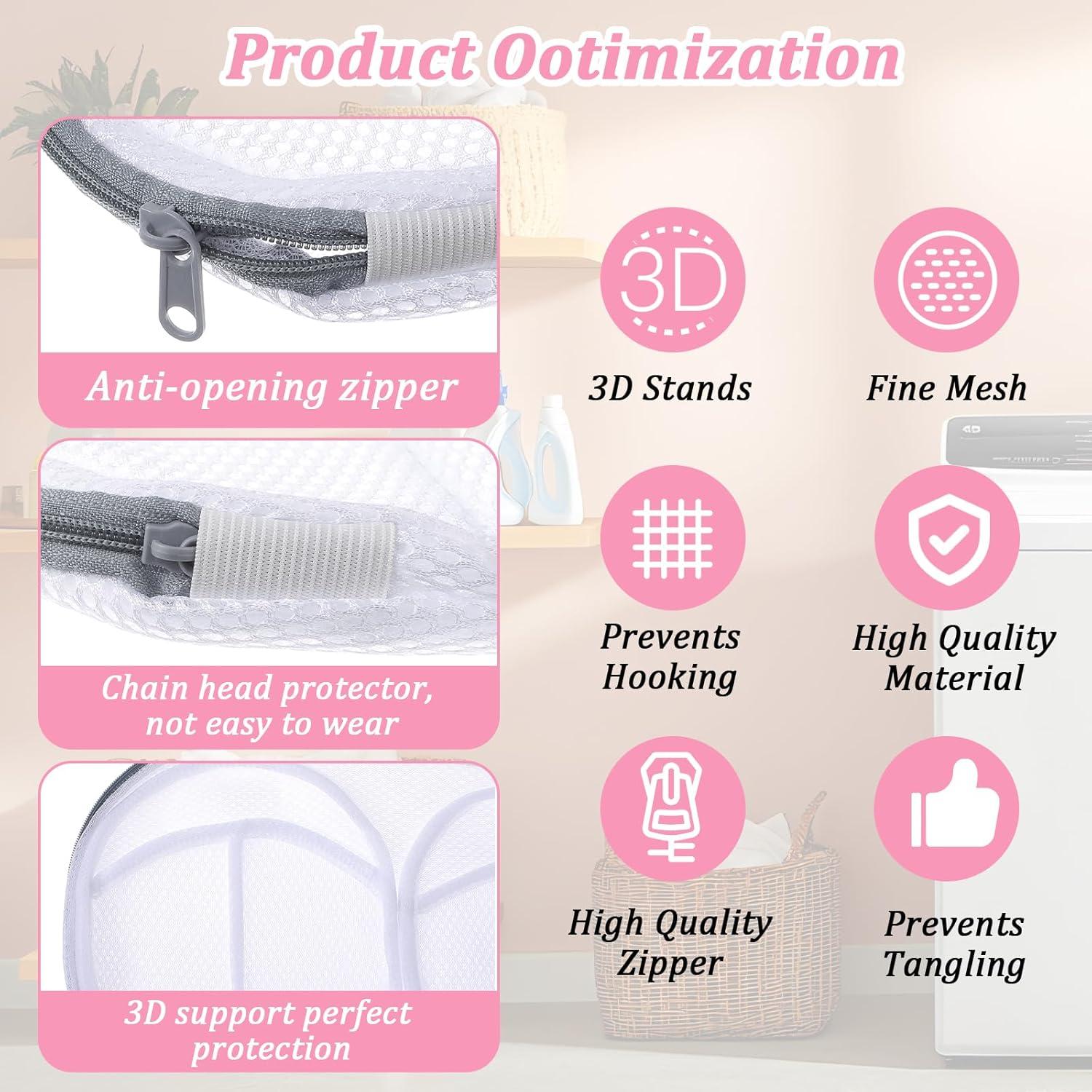 Paquete de 2 Bolsas de Lavado Lusofie para Sujetadores 31x18cm