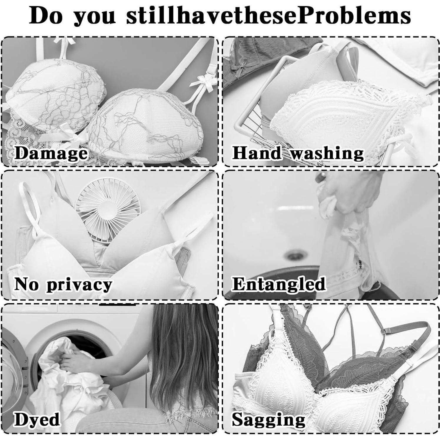 Paquete de 2 Bolsas de Lavandería Grevosea para Sujetadores 30x20cm