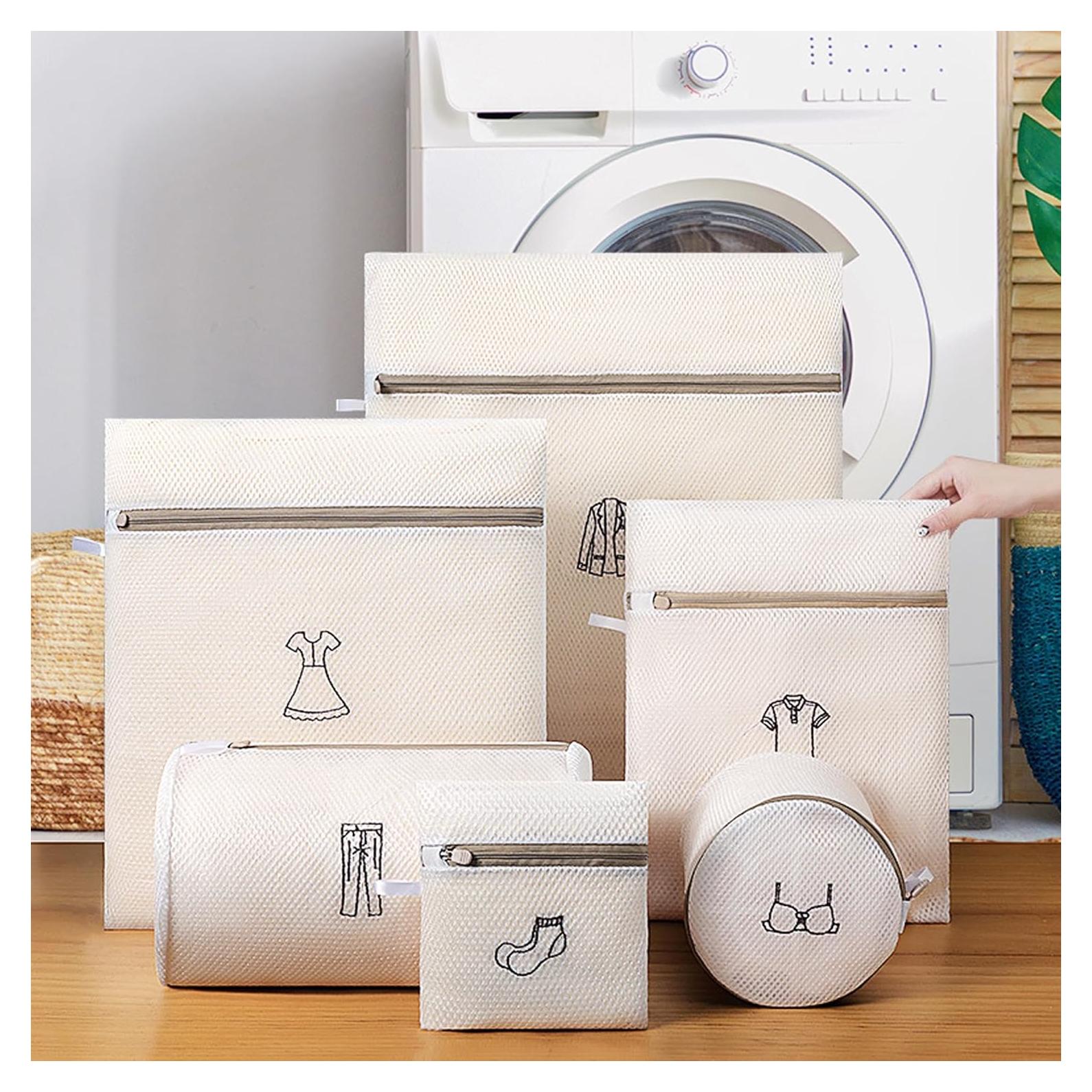 Juego de 6 bolsas de lavandería Esdallina con cremallera