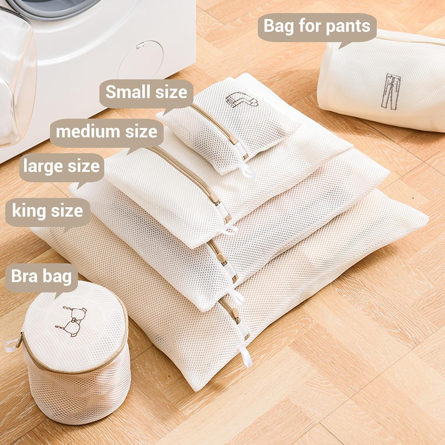 Juego de 6 bolsas de lavandería Esdallina con cremallera