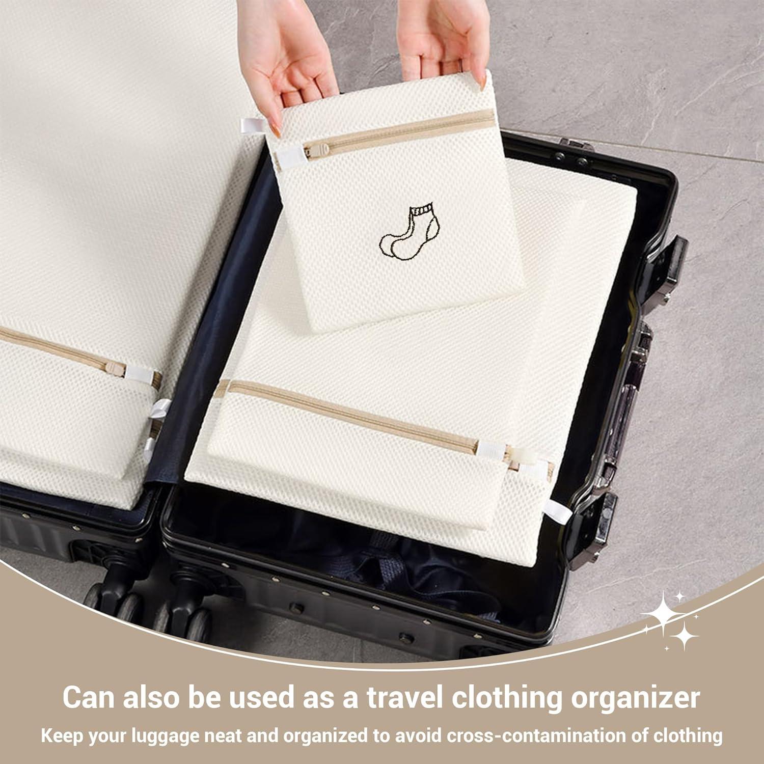 Juego de 6 bolsas de lavandería Esdallina con cremallera