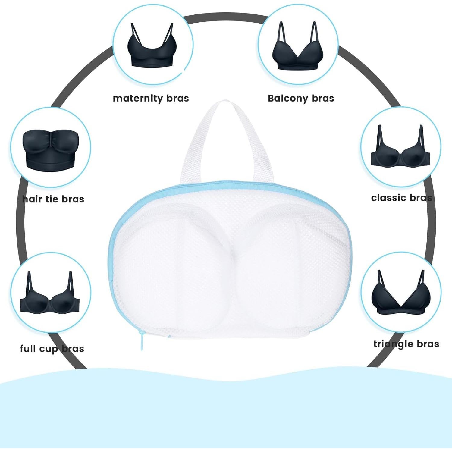 Bolsas de Lavado de Sujetadores Trinkrittey - 2 Pcs 29.5x20cm