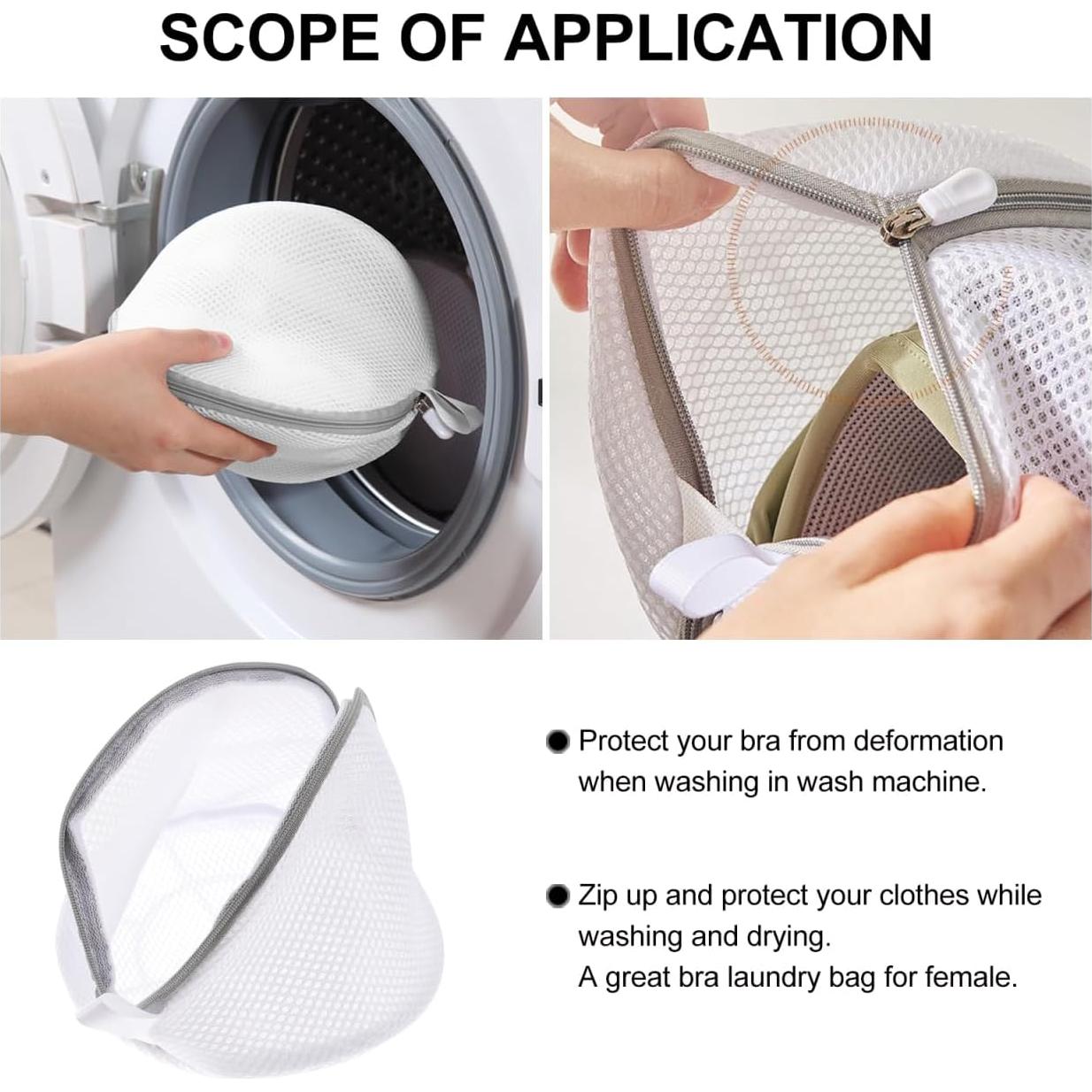 Bolsa de Lavado de Sujetadores TOPBATHY 3 Piezas 16x16x15 cm