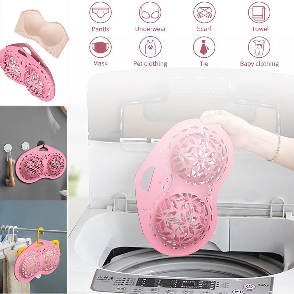 Bolsa de Lavado de Sujetadores de Silicona Cjeuxnr Rosa Grande