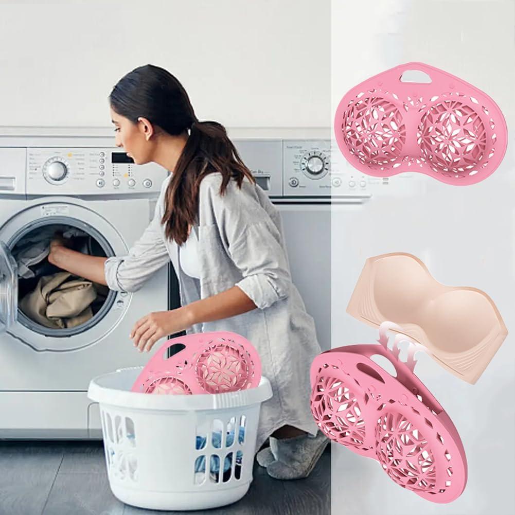 Bolsa de Lavado de Sujetadores de Silicona Cjeuxnr Rosa Grande