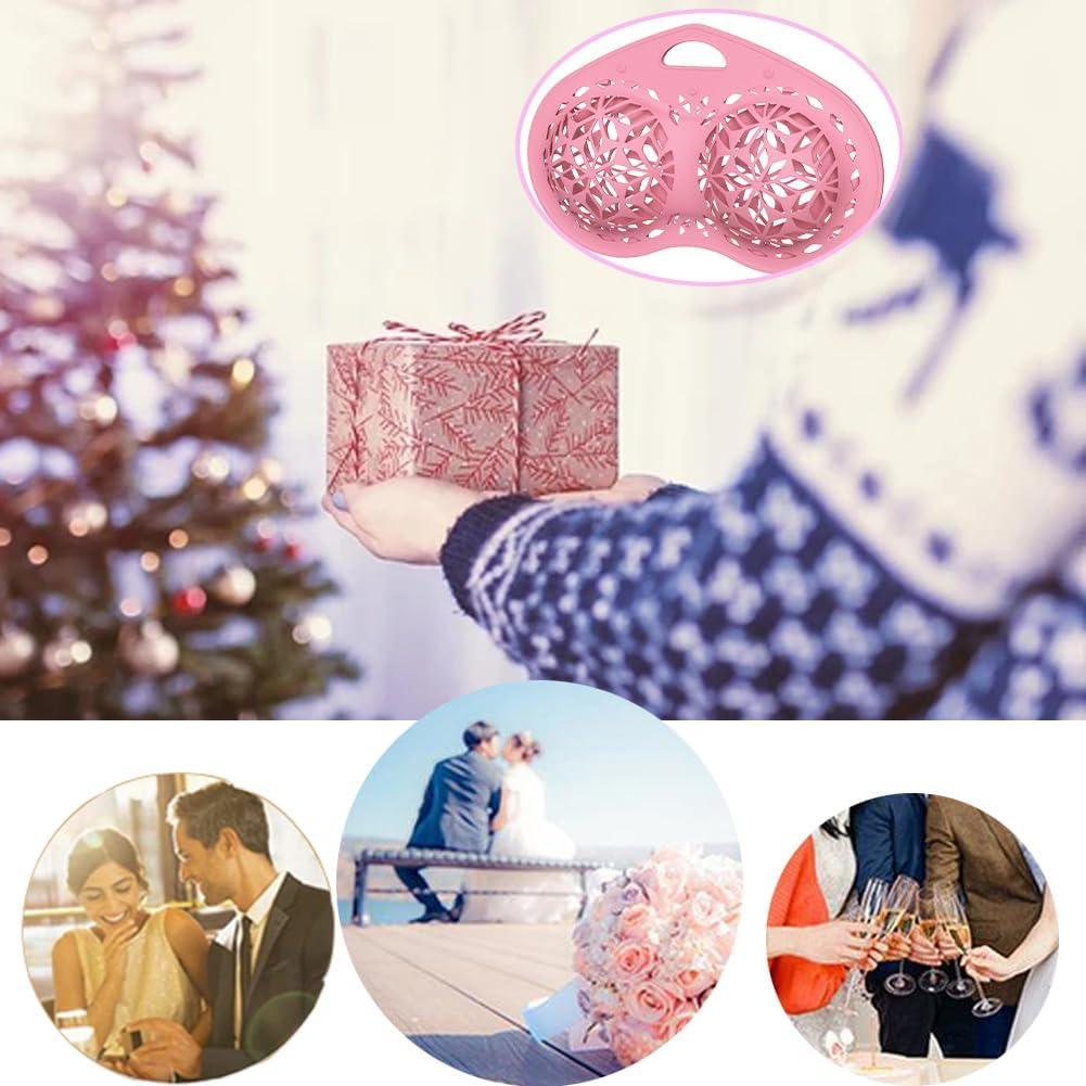 Bolsa de Lavado de Sujetadores de Silicona Cjeuxnr Rosa Grande