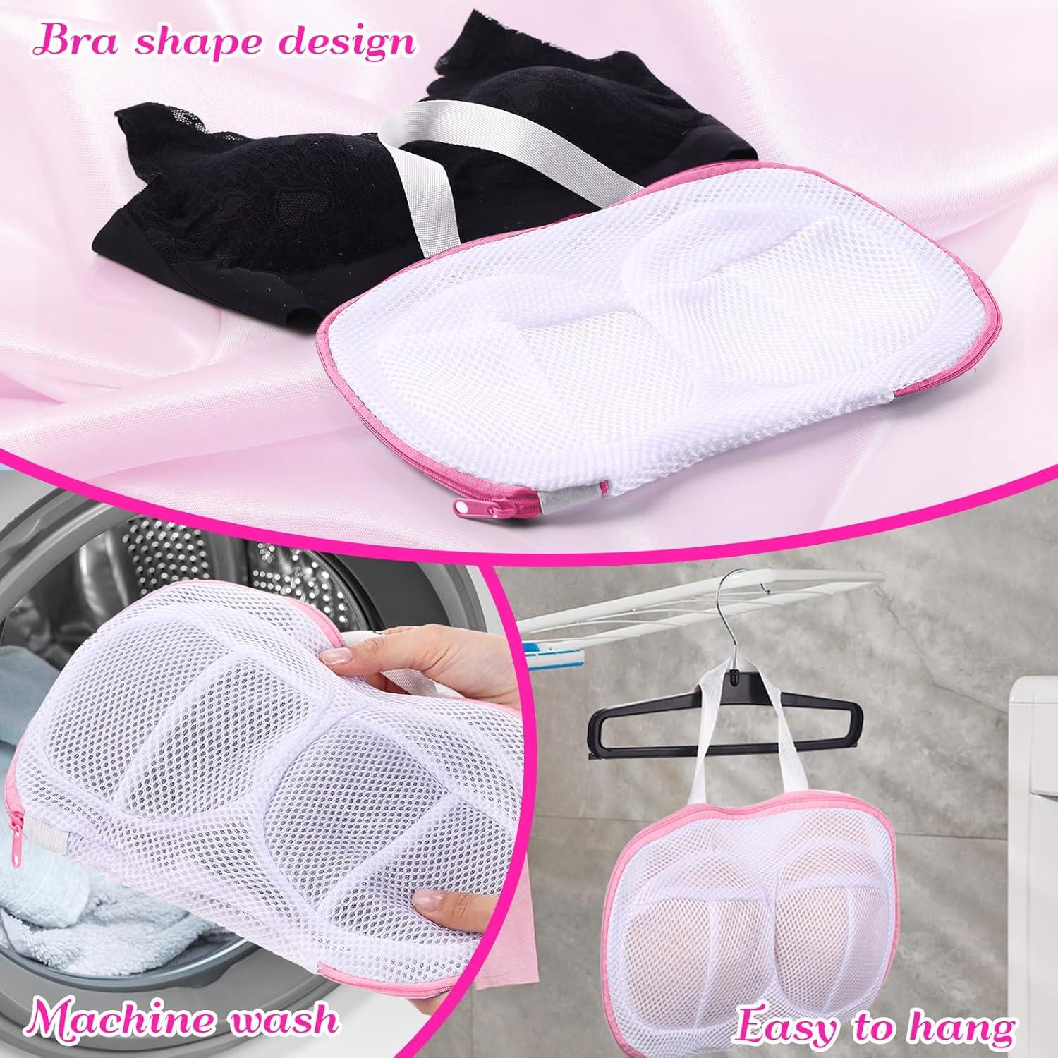 9 Bolsas de Lavado de Sujetadores Ribbonlic Rosa 20x30 cm