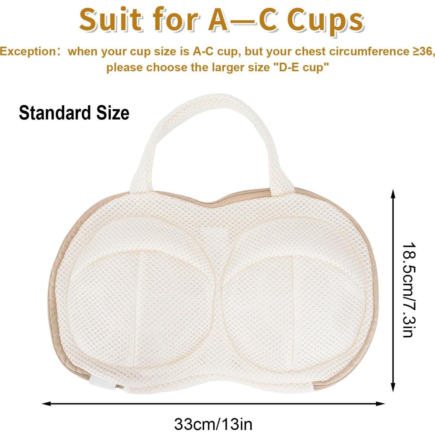 Juego de 3 Bolsas para Lavar Sujetadores DESONAUT Beige