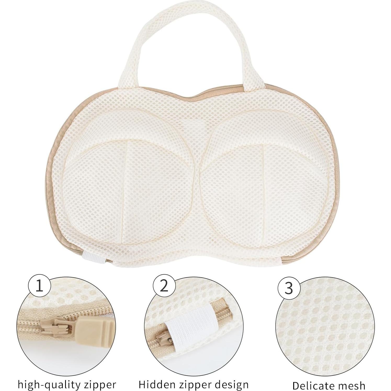 Juego de 3 Bolsas para Lavar Sujetadores DESONAUT Beige