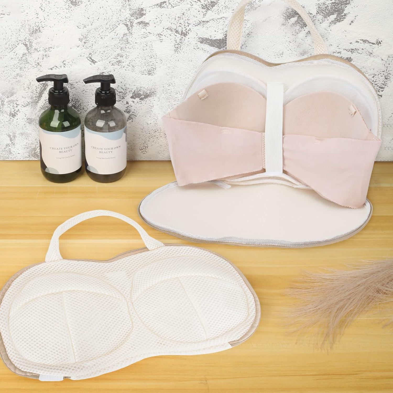 Juego de 3 Bolsas para Lavar Sujetadores DESONAUT Beige