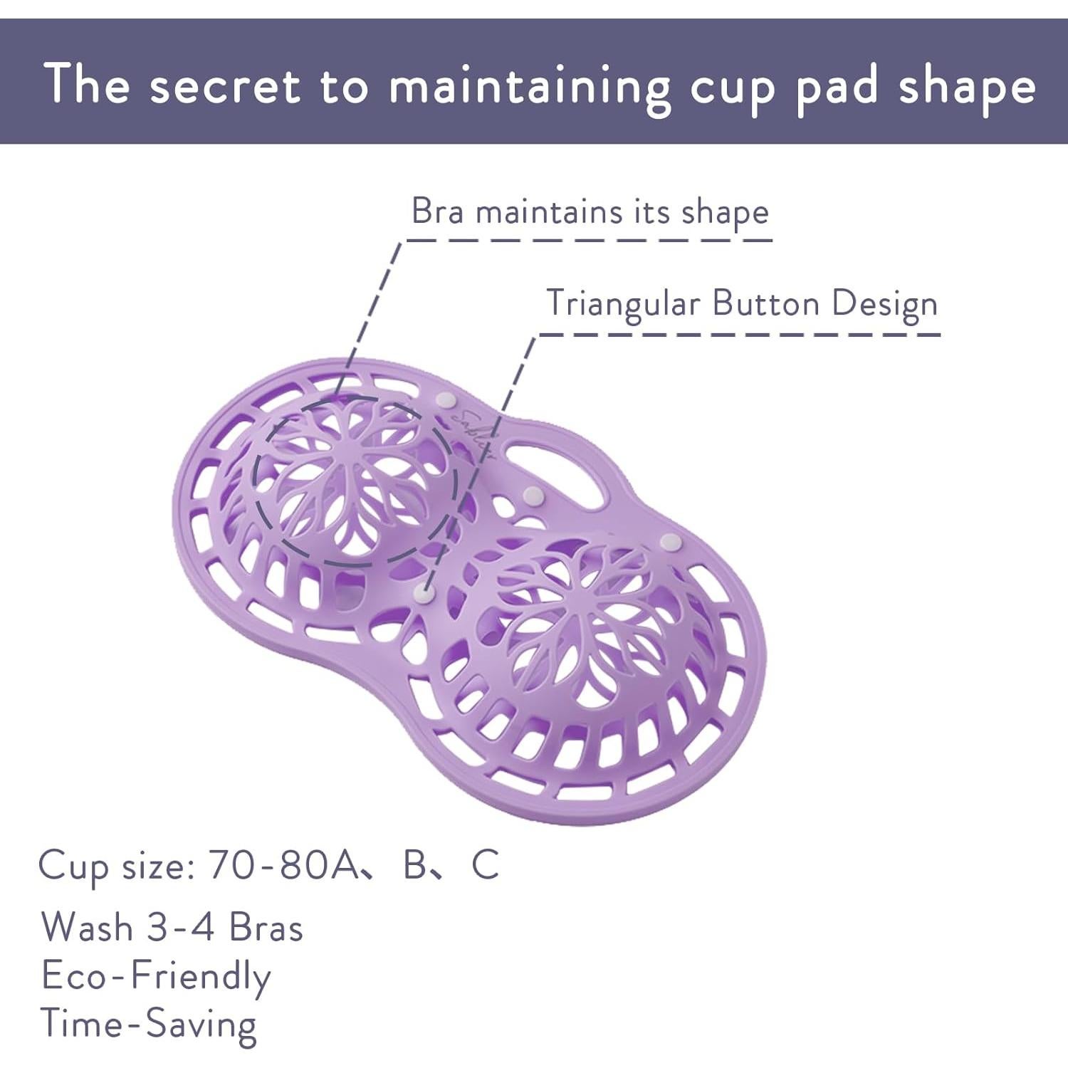 Bolsa de Lavandería Sablier para Sujetadores - Silicona Púrpura