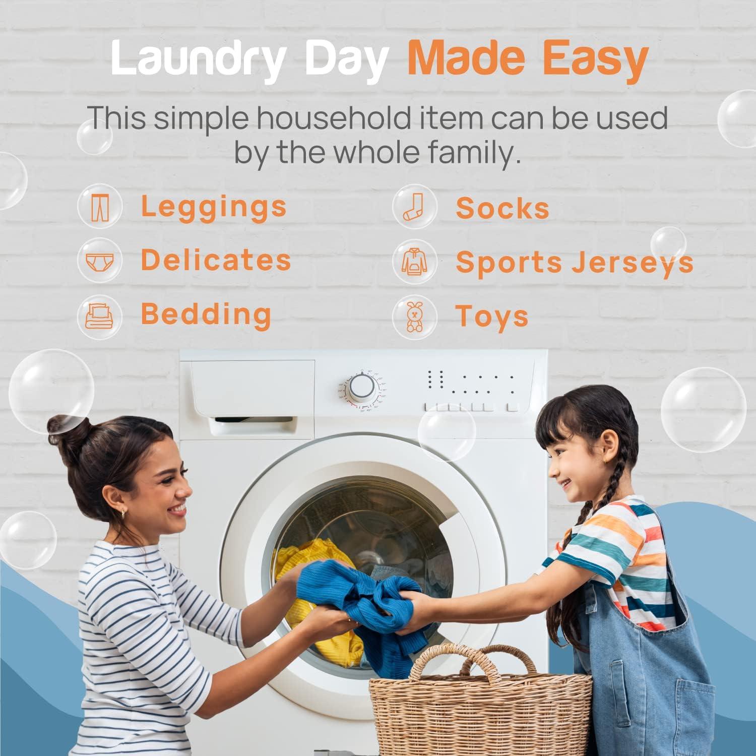 Juego de Bolsas de Lavandería InsideSmarts 4 Piezas Malla Premium