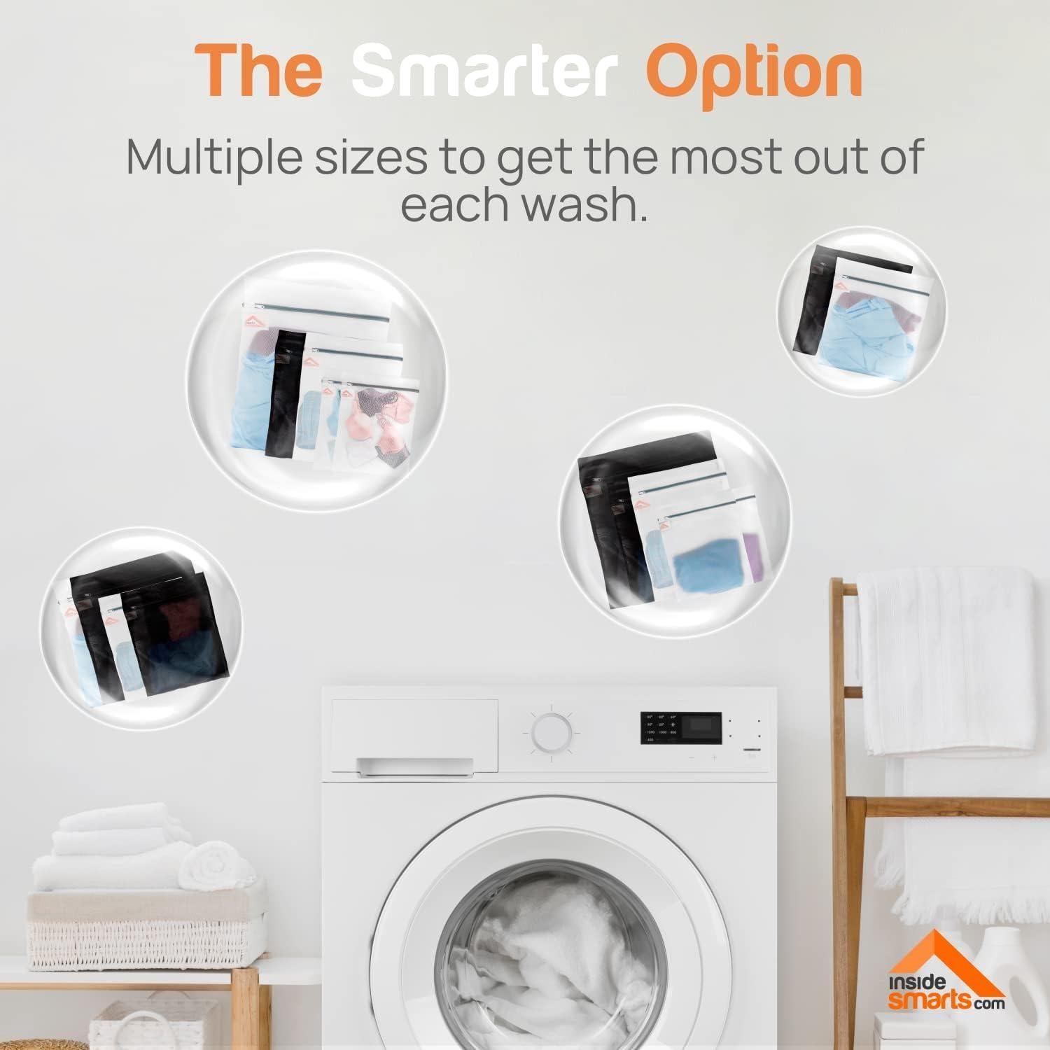 Juego de Bolsas de Lavandería InsideSmarts 4 Piezas Malla Premium