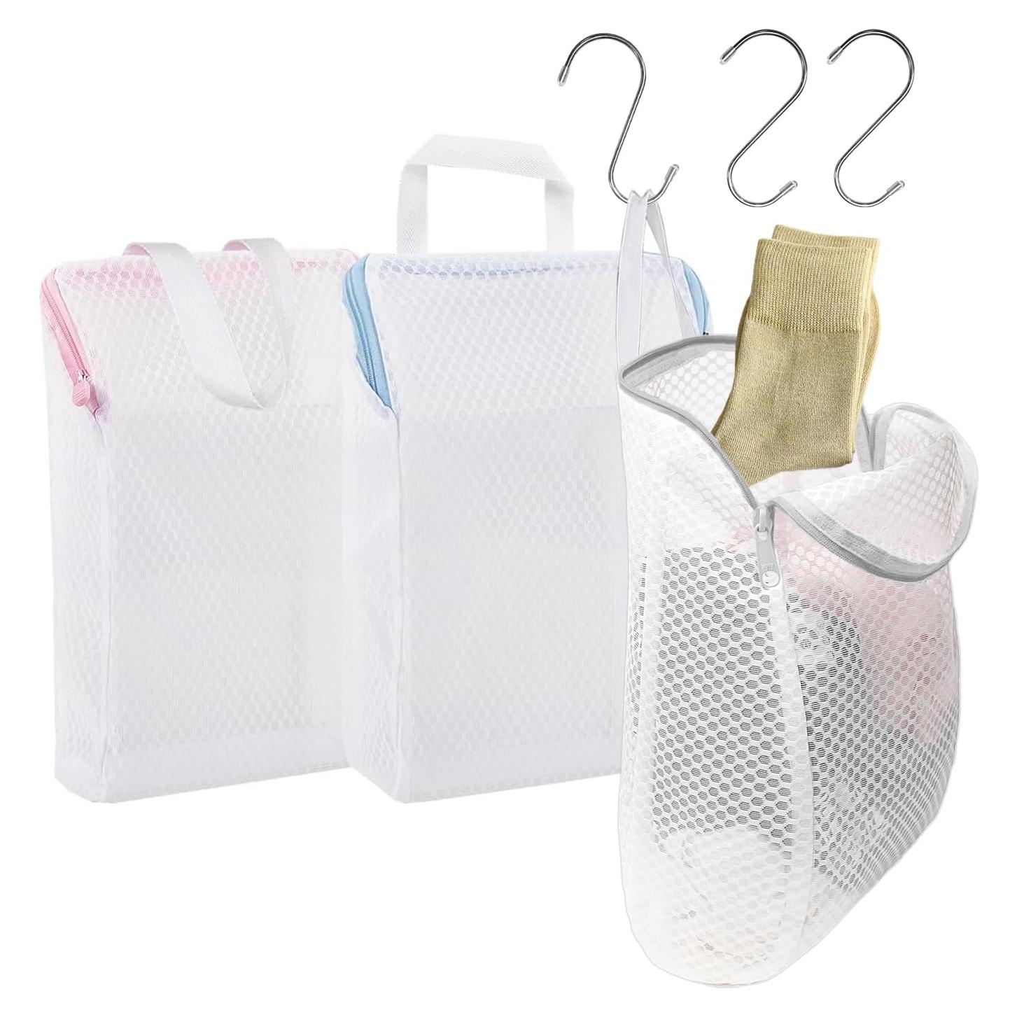 Juego de 3 Bolsas de Lavandería EQUNROY con Ganchos en S