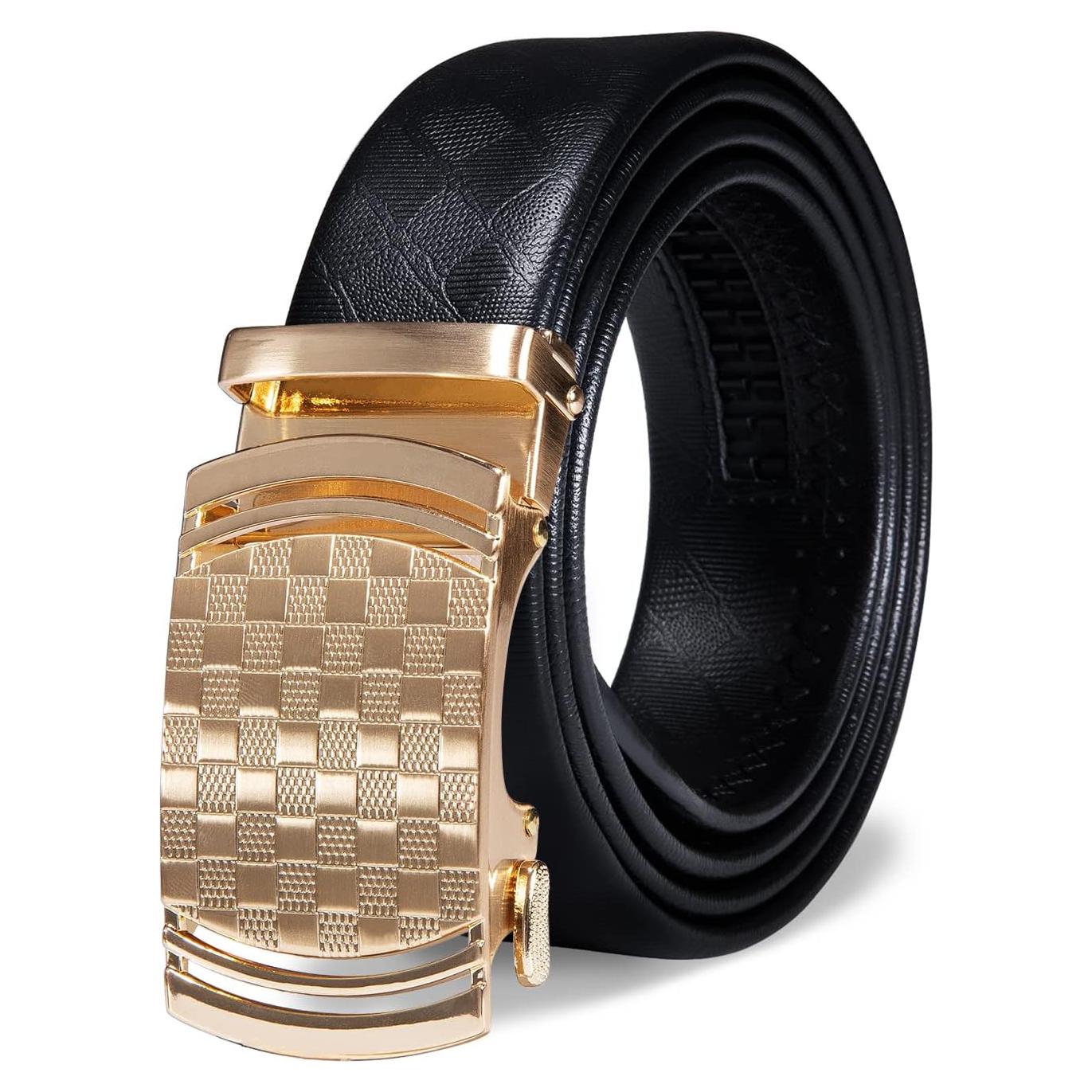 Cinturón de Ratchet Barry.Wang Cuero Genuino 2.86 cm Ajustable