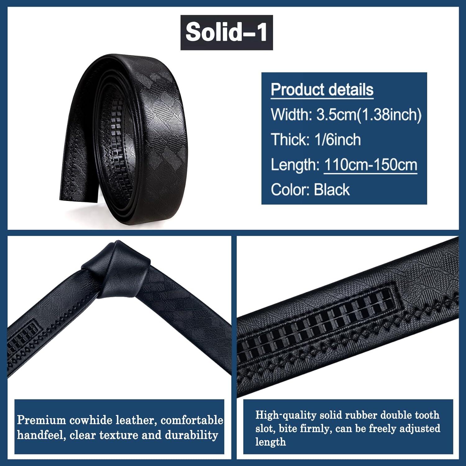 Cinturón Ratchet Barry.Wang Cuero Genuino 2.86cm Ajustable