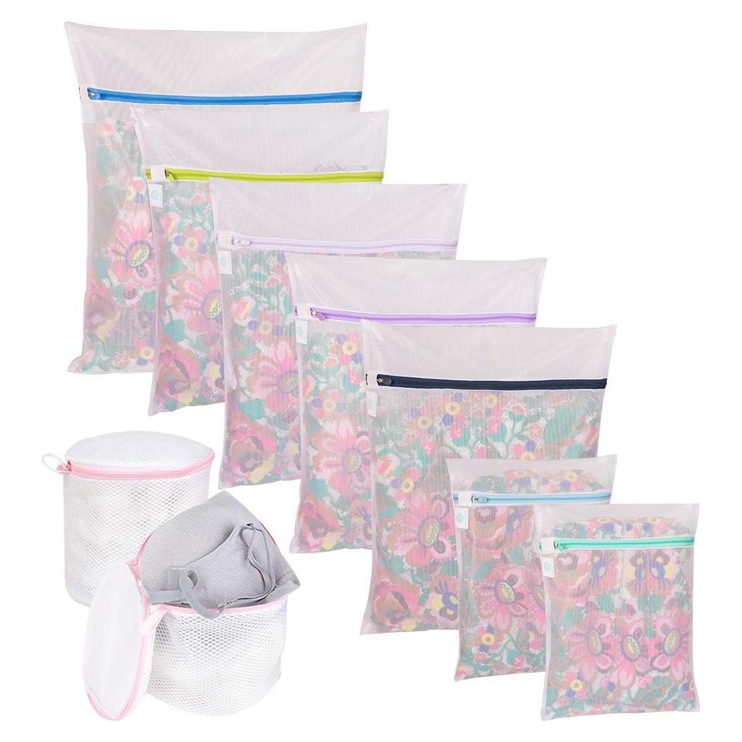 9 Bolsas de Lavandería de Malla Wanapure - 1 Grande, 4 Medianas, 2 Pequeñas, 2 Sujetadores