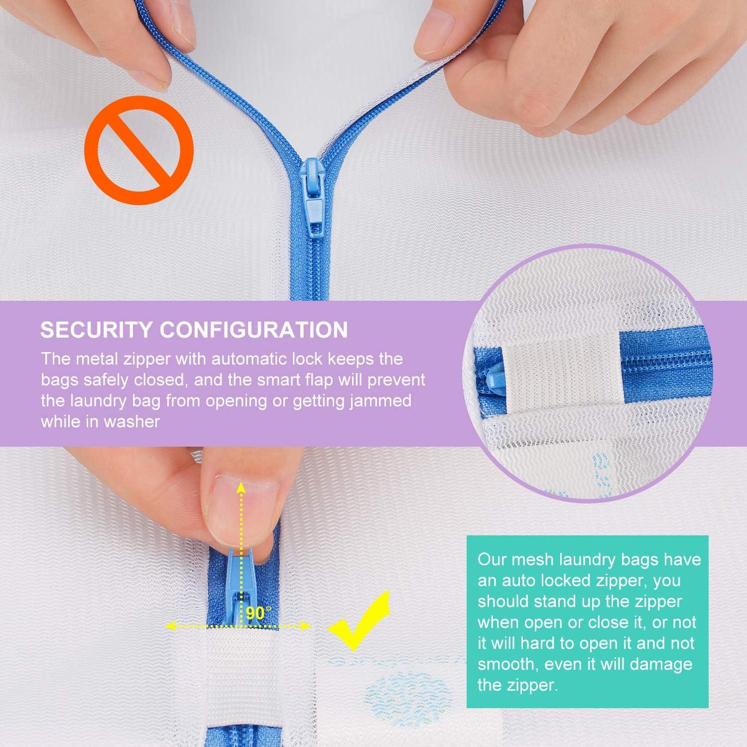 9 Bolsas de Lavandería de Malla Wanapure - 1 Grande, 4 Medianas, 2 Pequeñas, 2 Sujetadores