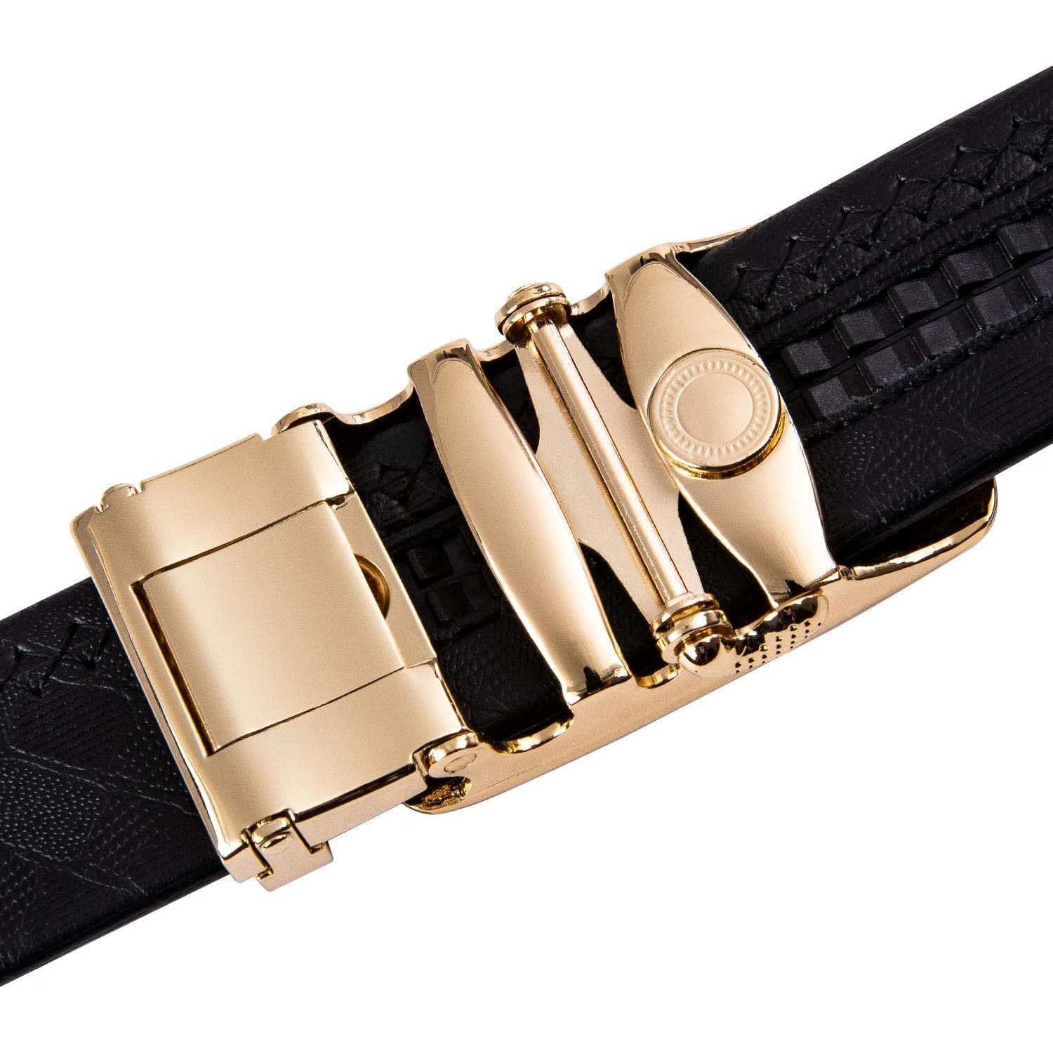 Cinturón de Ratchet Barry.Wang Cuero Genuino Ajustable