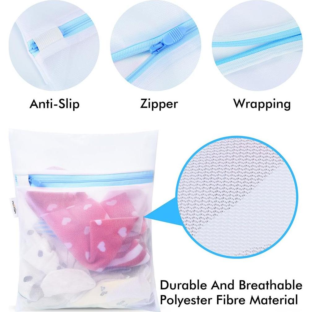 Bolsa de Lavado de Ropa Delicada Plusmart - 5 Piezas Malla