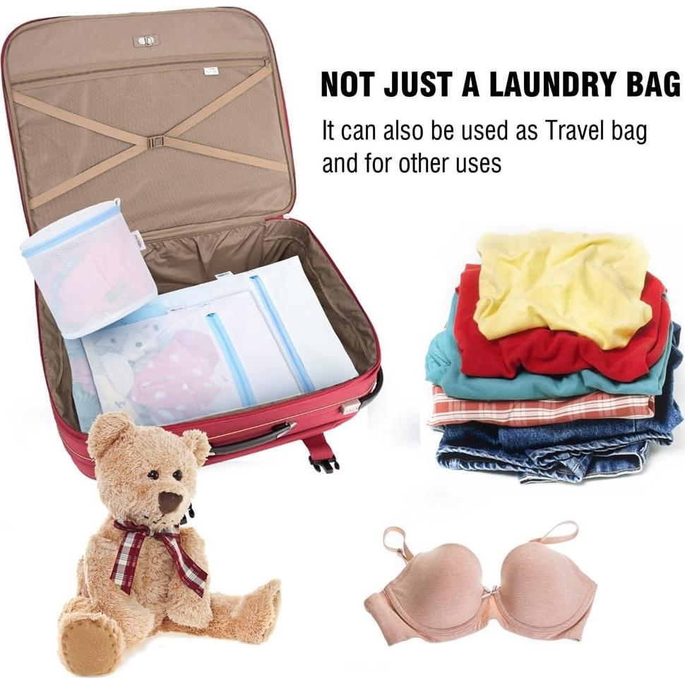 Bolsa de Lavado de Ropa Delicada Plusmart - 5 Piezas Malla