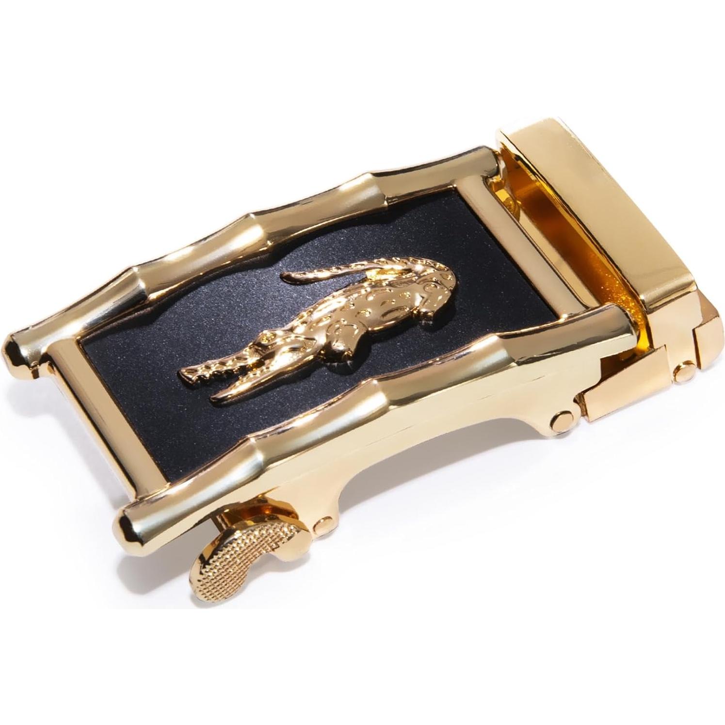 Cinturón de Ratchet Barry.Wang Cuero Genuino 3,49 cm Hebilla Automática