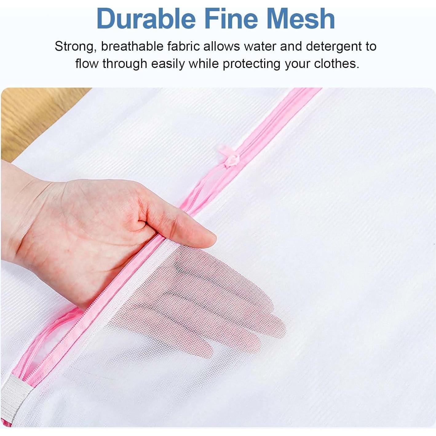 Juego de 3 Bolsas de Lavandería de Malla Genérico 40x30 cm