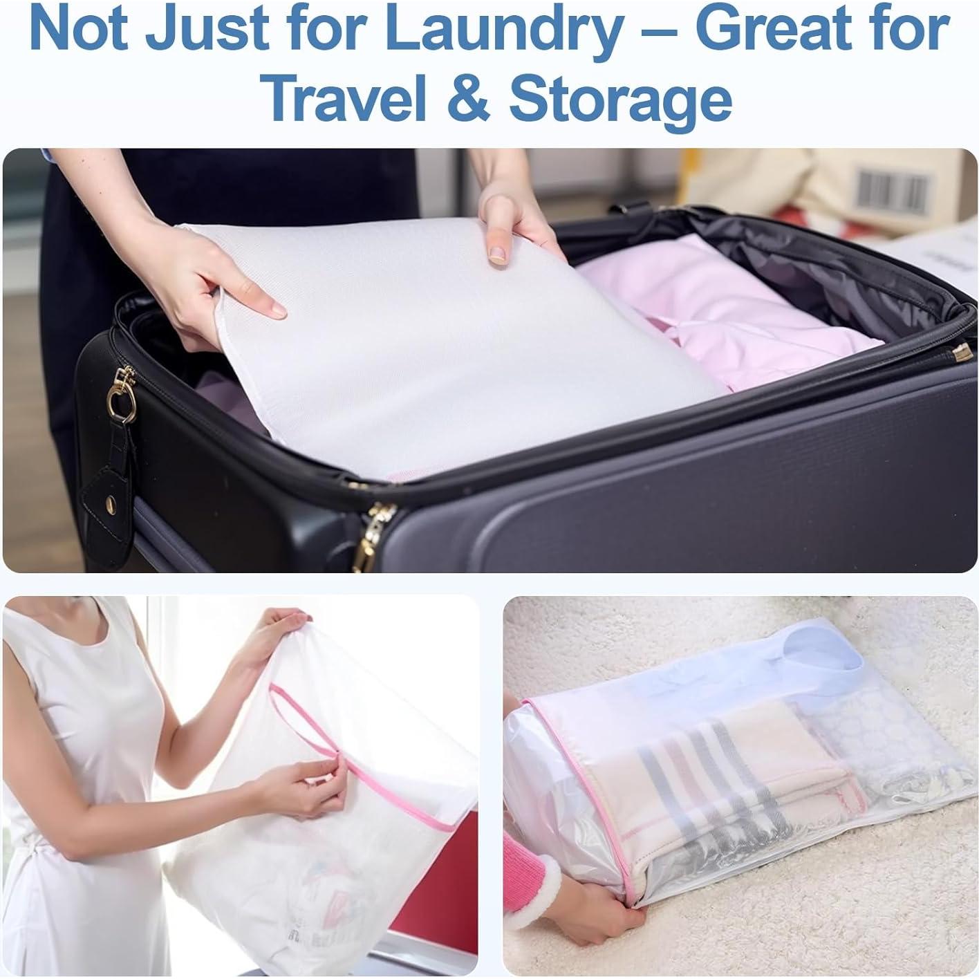 Juego de 3 Bolsas de Lavandería de Malla Genérico 40x30 cm