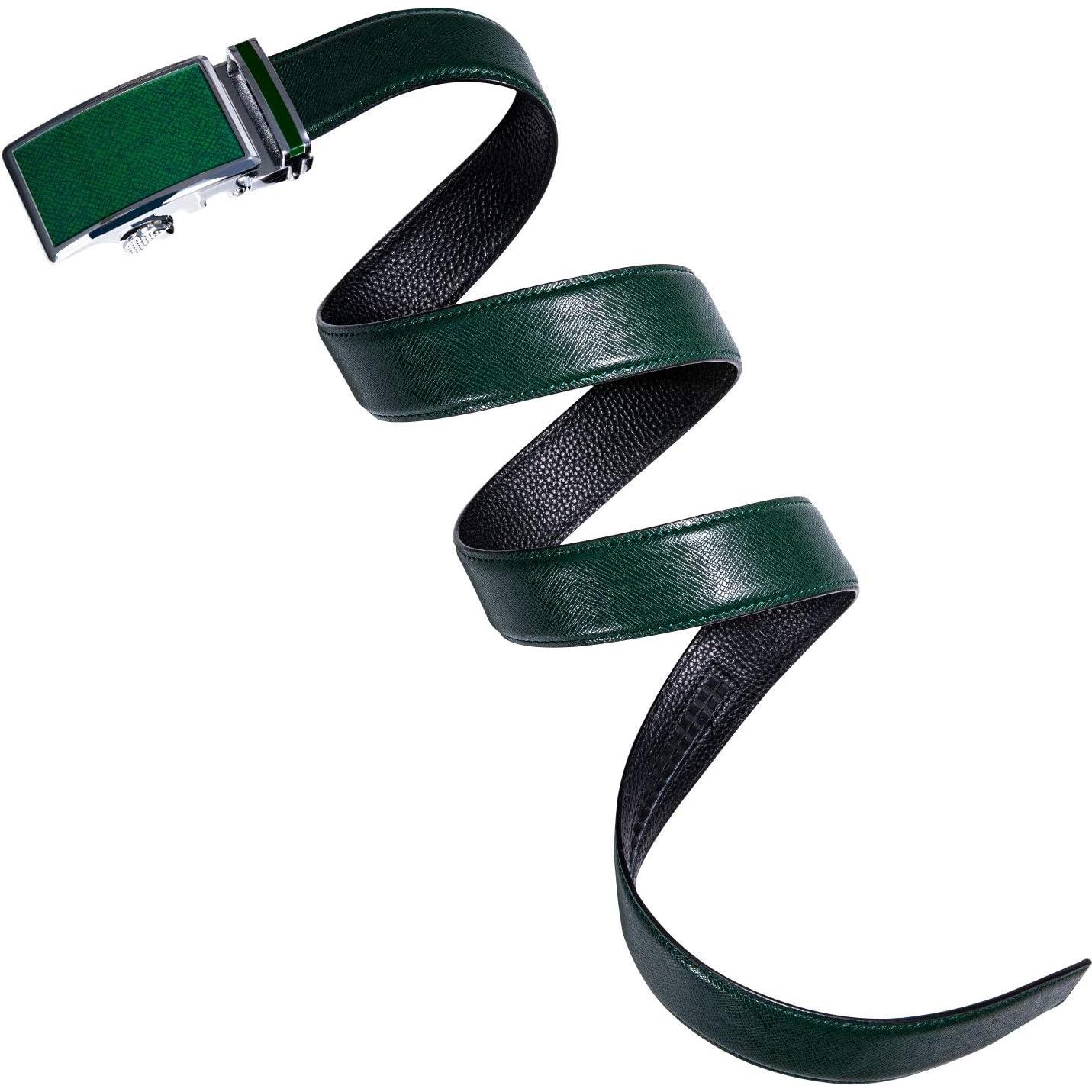 Cinturón de Ratchet Barry.Wang Cuero Genuino Verde 2.86cm