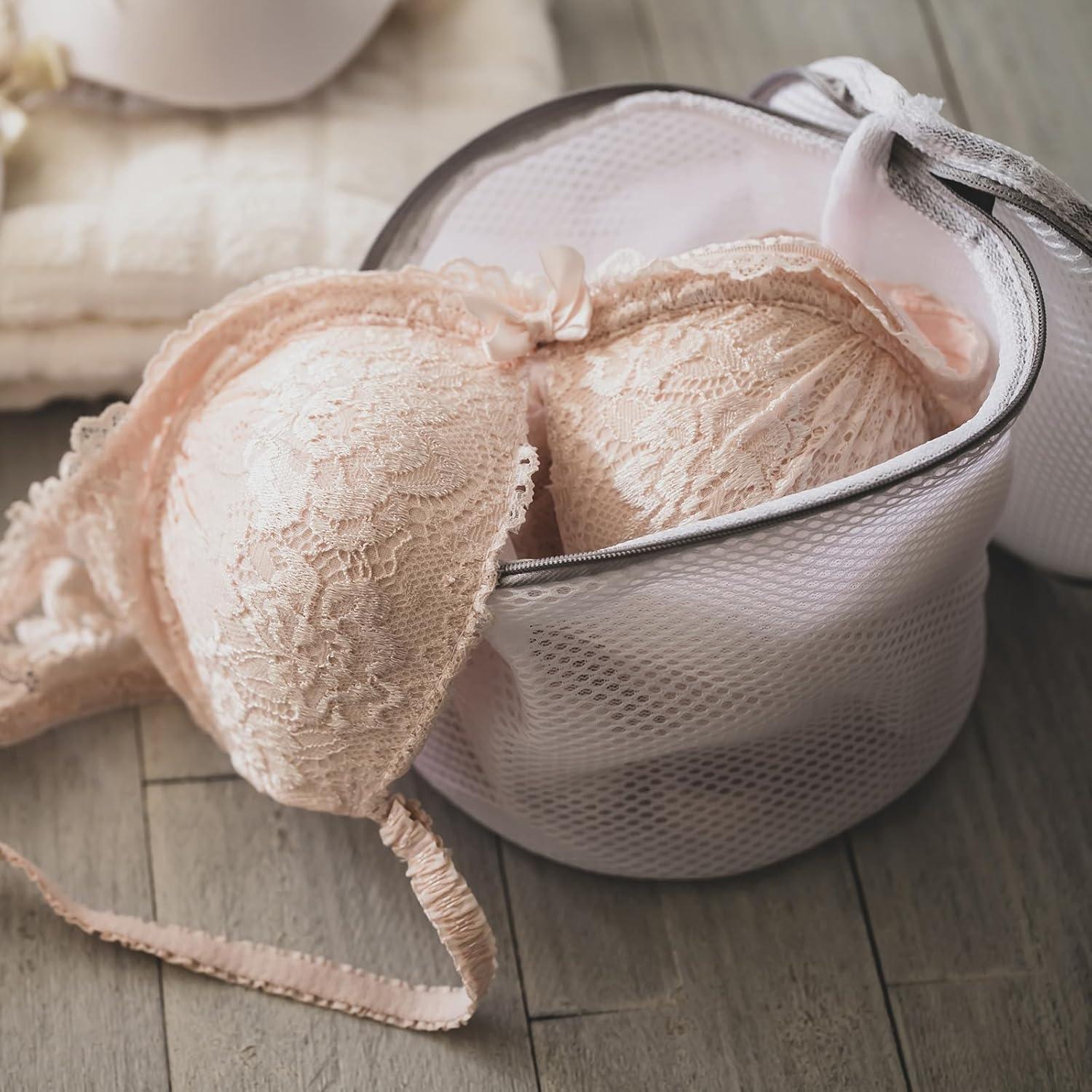 Bolsa de Lavado de Sujetadores uxcell 4 Piezas 16x17 cm Rosa