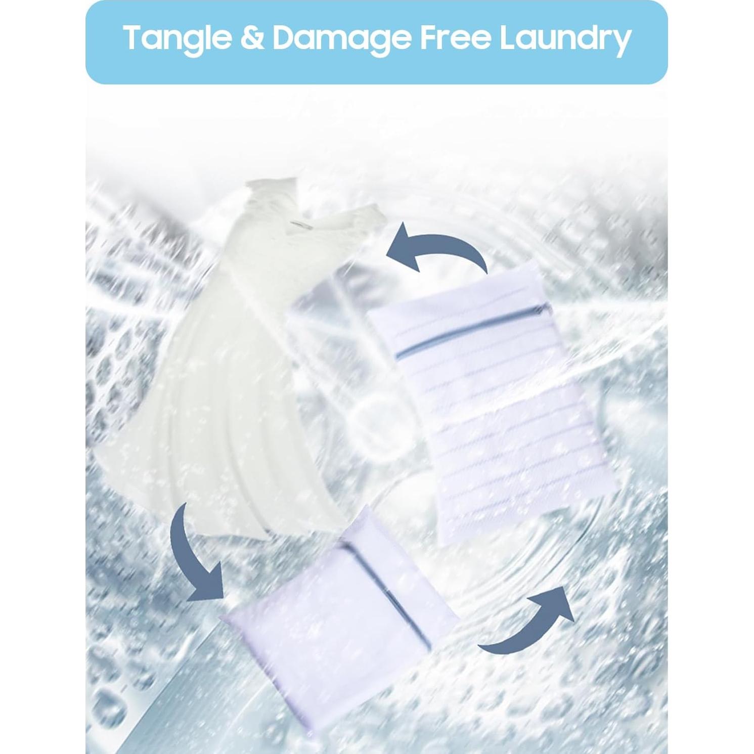 Bolsas de Malla para Lavandería HAOYINEER 4 Pcs 50.8x61 cm y 61x61 cm