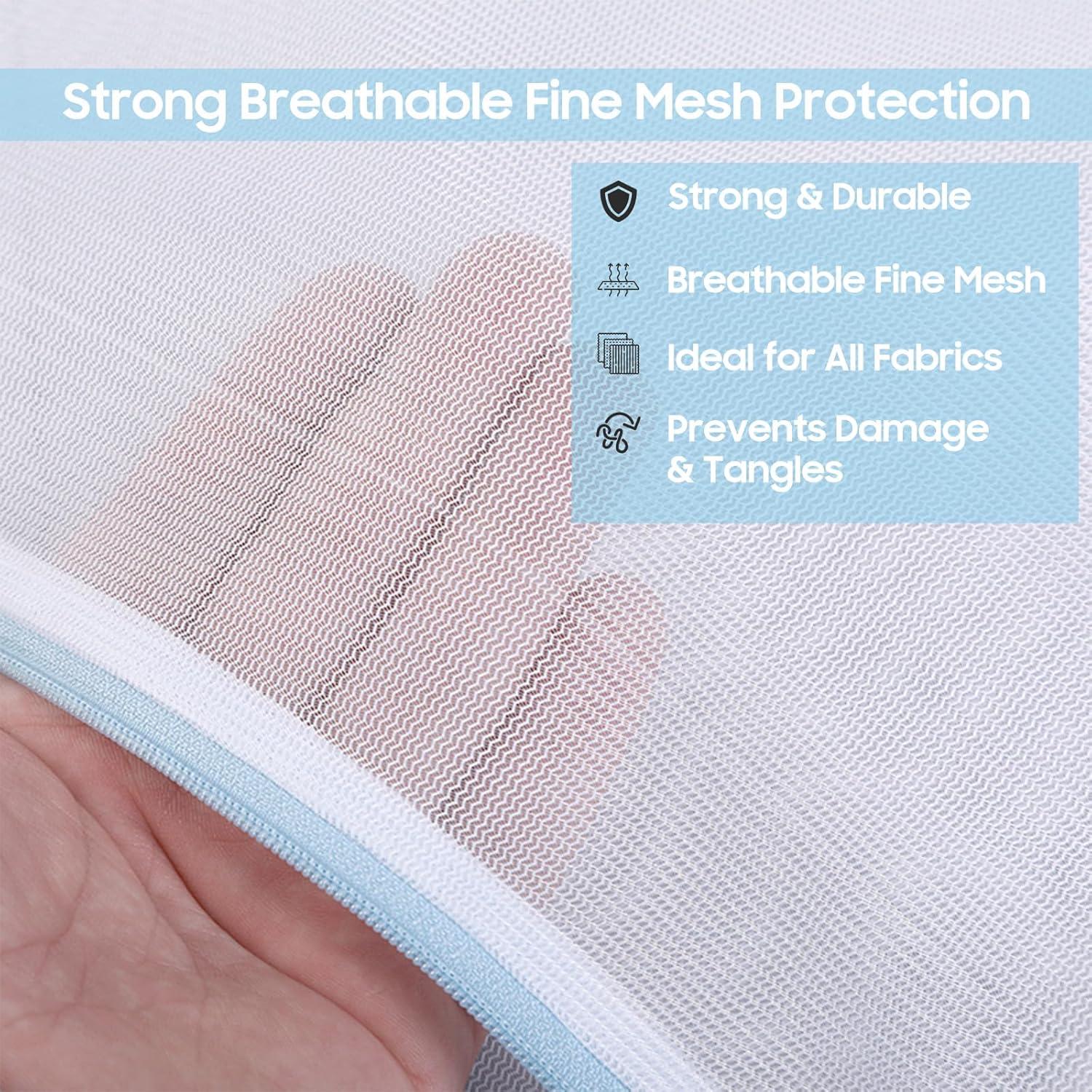 Bolsas de Malla para Lavandería HAOYINEER 4 Pcs 50.8x61 cm y 61x61 cm