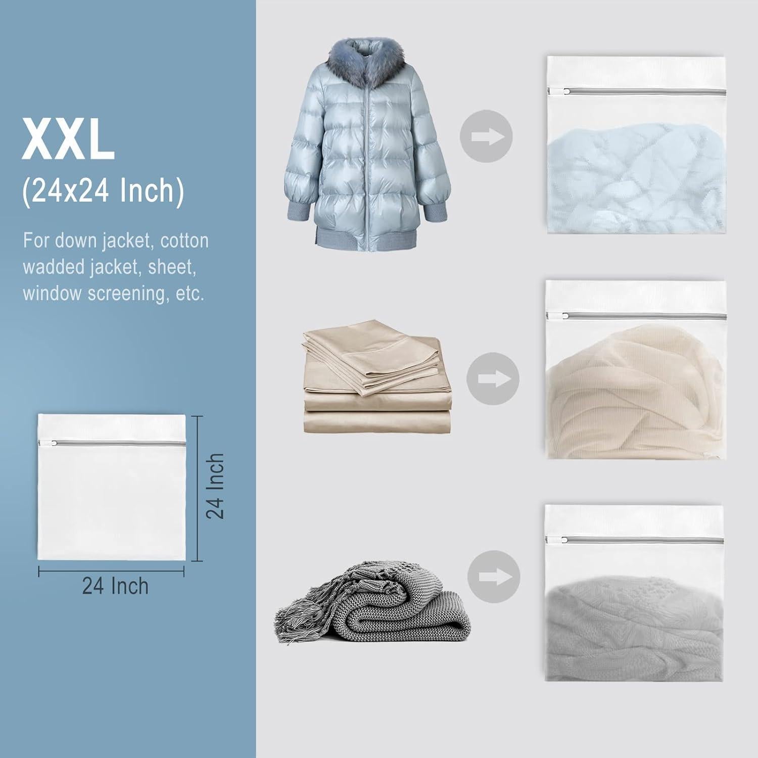 Bolsa de Lavandería Muchfun Malla Diamante 60x60 cm 2 Pcs