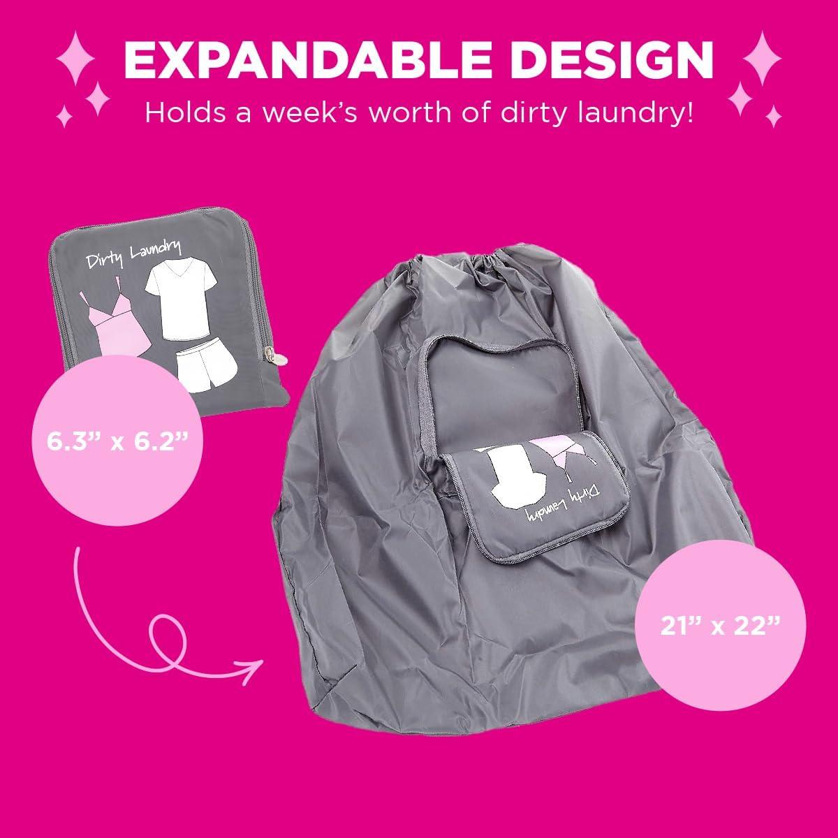 Bolsa de Lavandería Expandible Miamica Gris 53.3x55.9cm