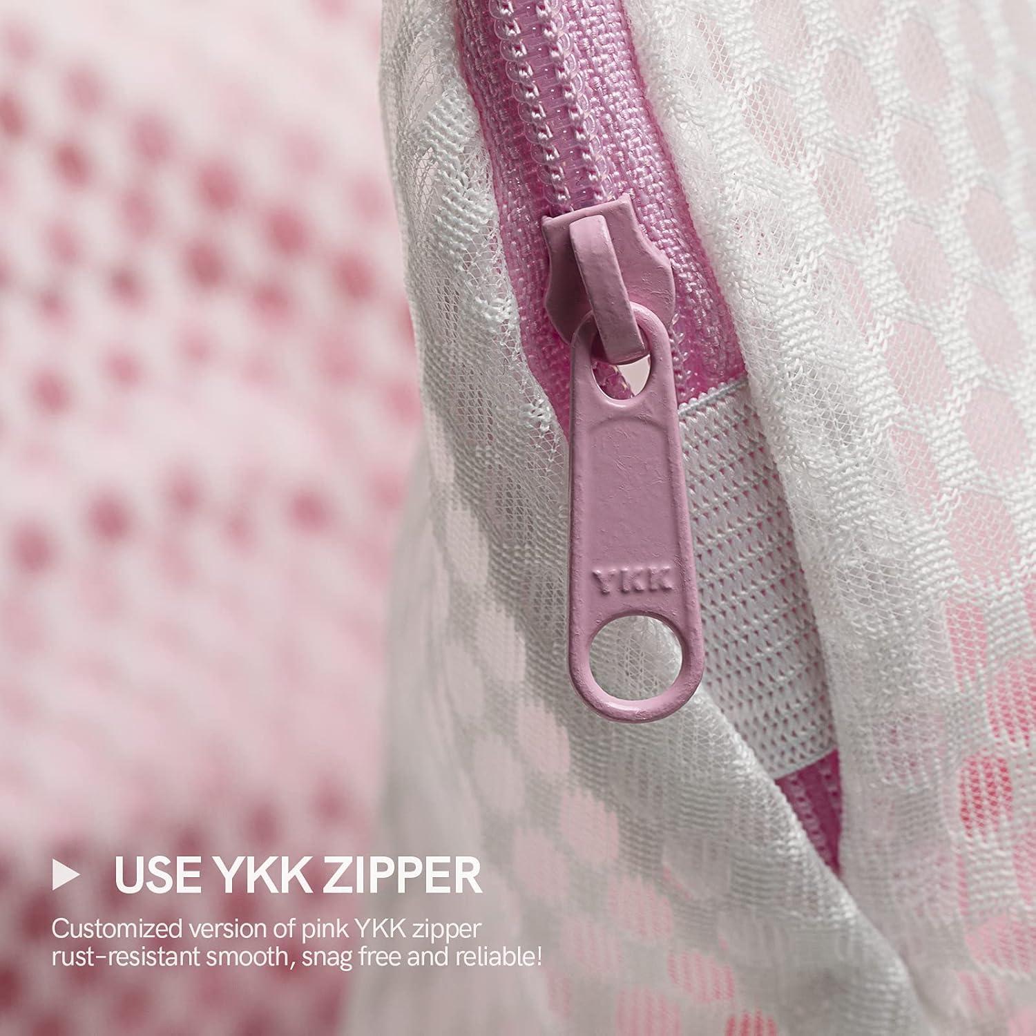 COMLIFE Juego de 2 Bolsas de Lavandería de Malla Rosa 30.5x20.3cm