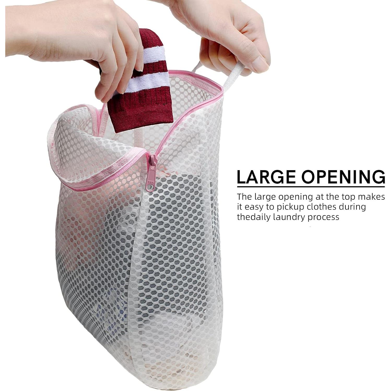 COMLIFE Juego de 2 Bolsas de Lavandería de Malla Rosa 30.5x20.3cm