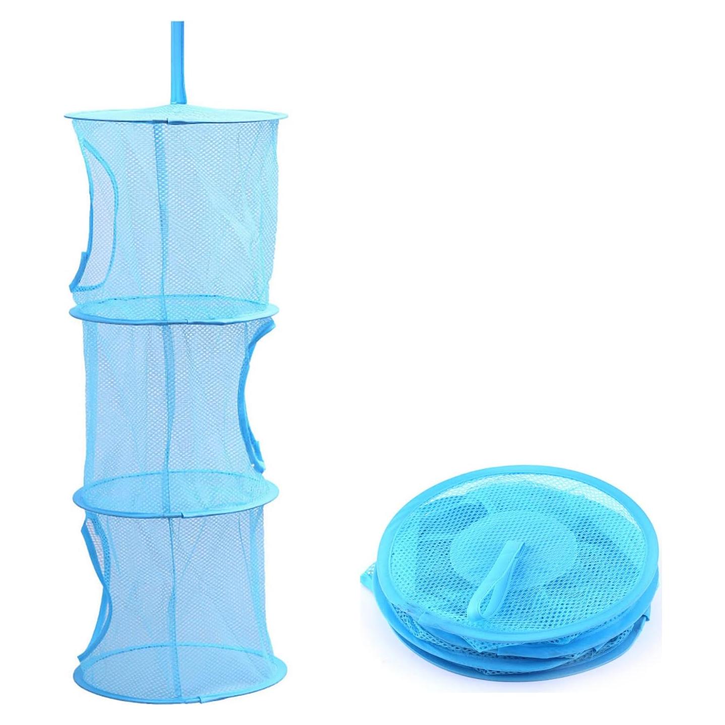 Cesta de Almacenamiento Colgante Gouccpu 3 Compartimentos Azul