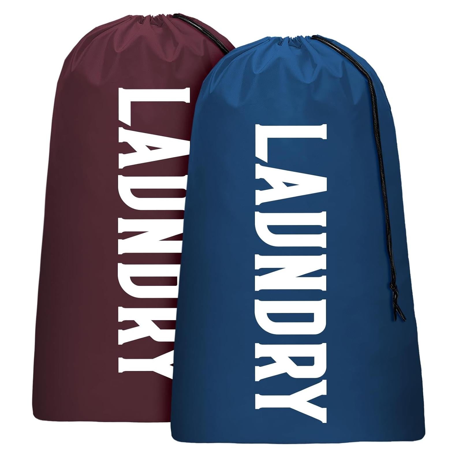 Bolsa de Lavandería Fiodrimy XL Plegable 24x36 Vino y Marino