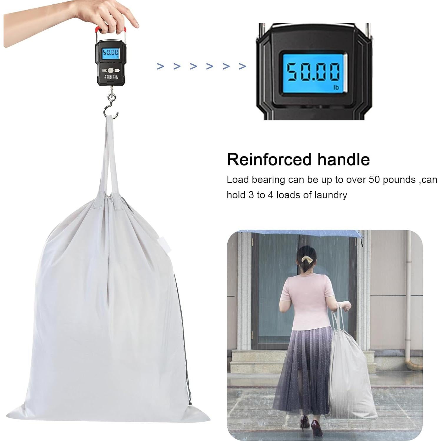 Bolsa de lavandería grande Polecasa 71x91 cm resistente al agua