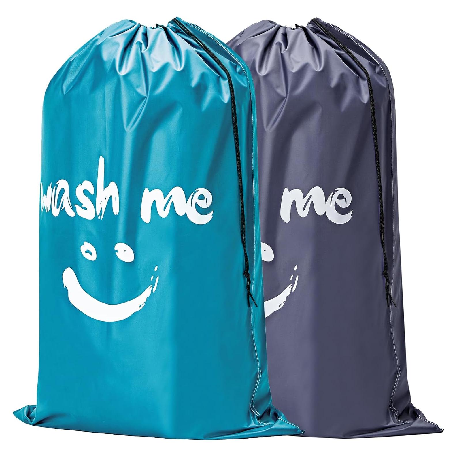 Bolsa de Ropa Sucia HOMEST XL 71x102 cm 2 Piezas Gris/Azul