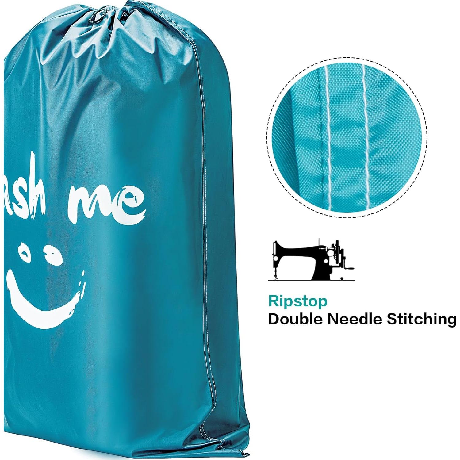 Bolsa de Ropa Sucia HOMEST XL 71x102 cm 2 Piezas Gris/Azul