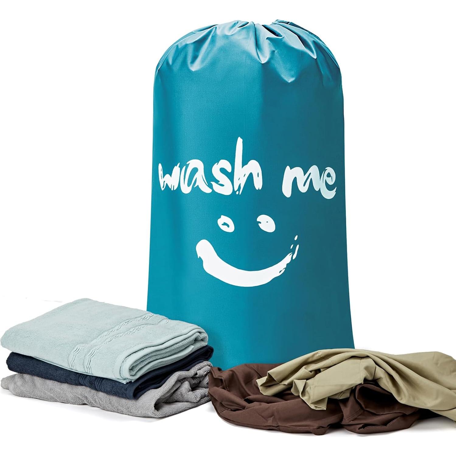 Bolsa de Ropa Sucia HOMEST XL 71x102 cm 2 Piezas Gris/Azul