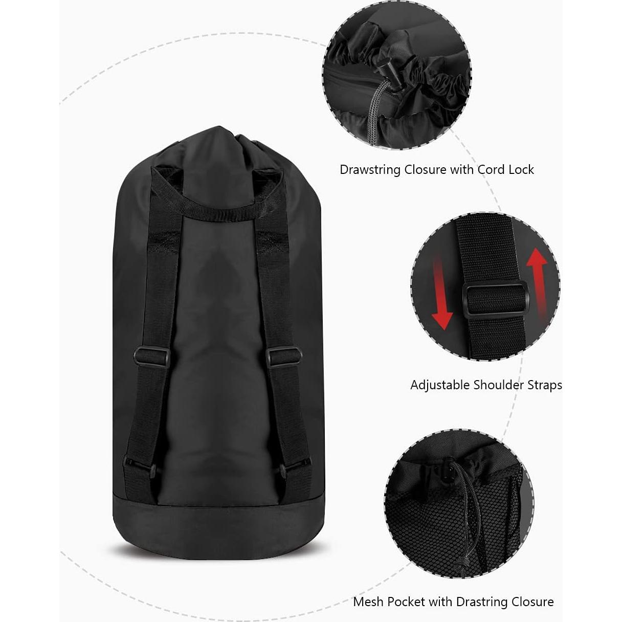 Bolsa de lavandería mochila Dalykate negra 166.67L impermeable