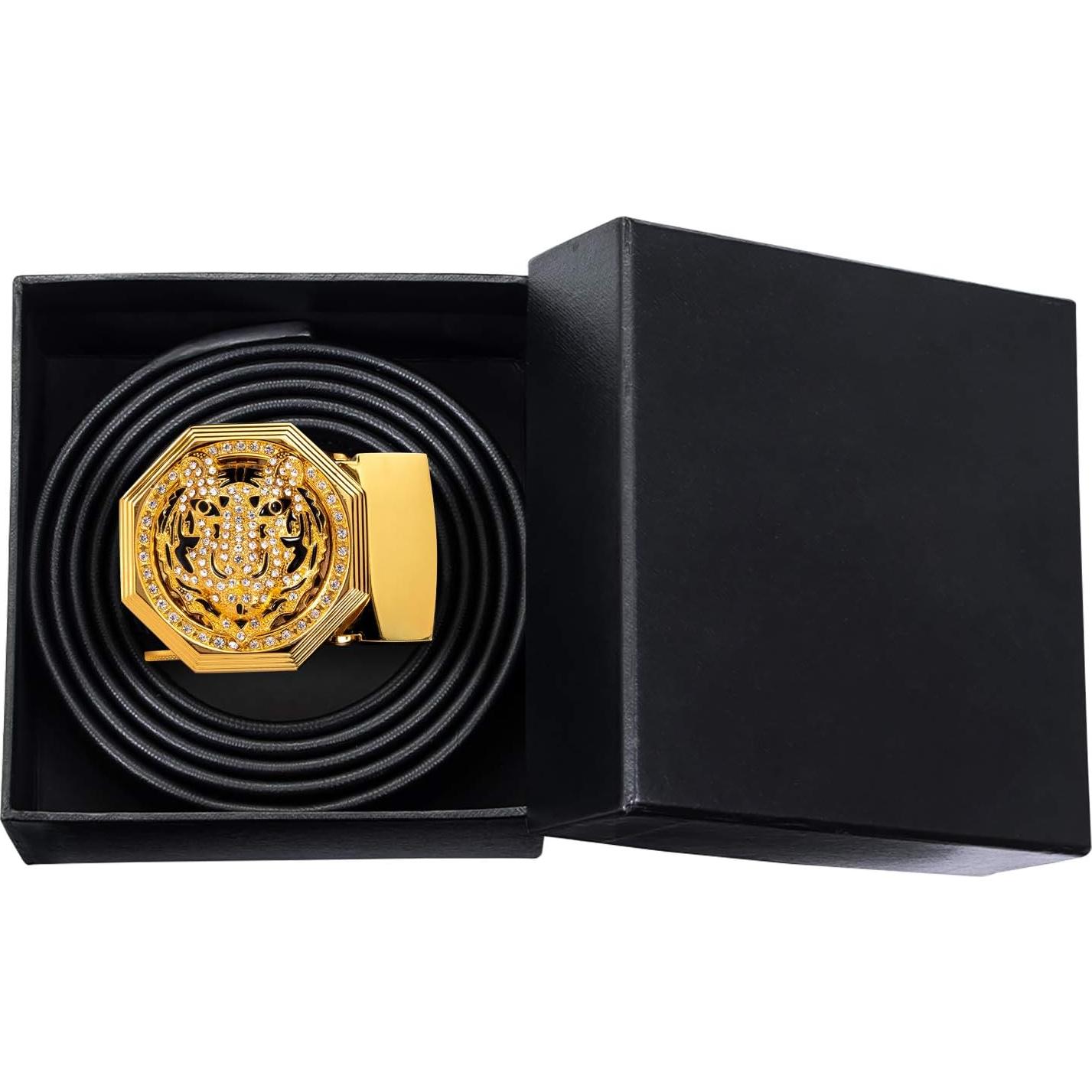 Cinturón de Ratchet Barry.Wang para Hombres Cuero 3.5cm