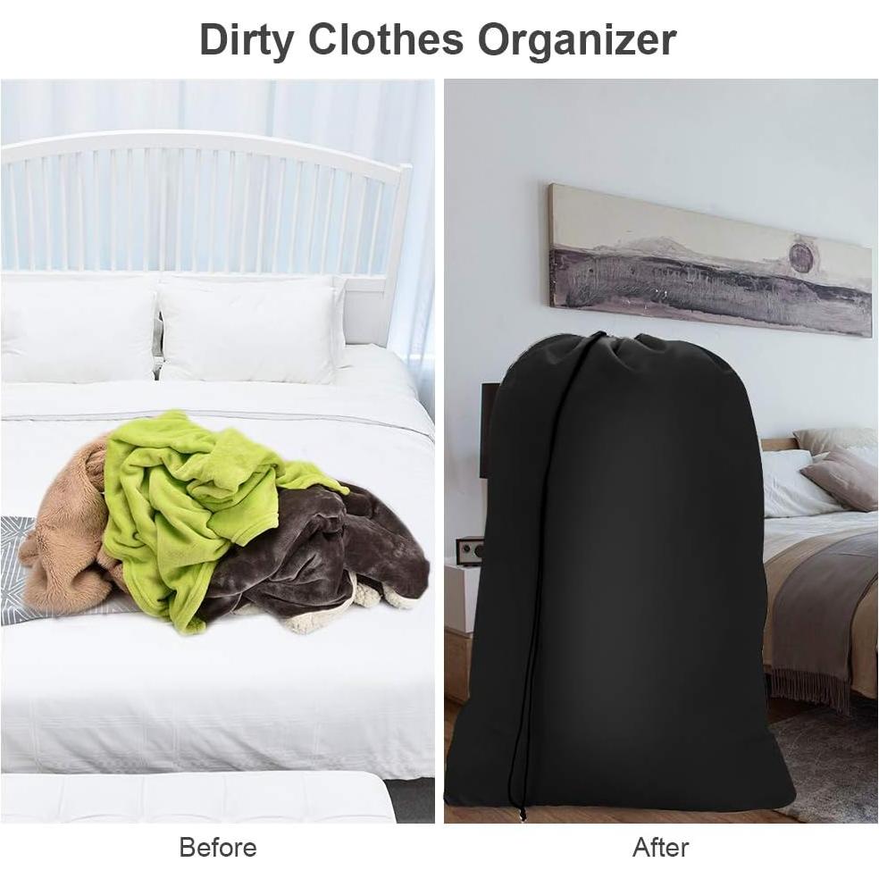 Paquete de 2 Bolsas de Lavandería OTraki 71x114cm Negro