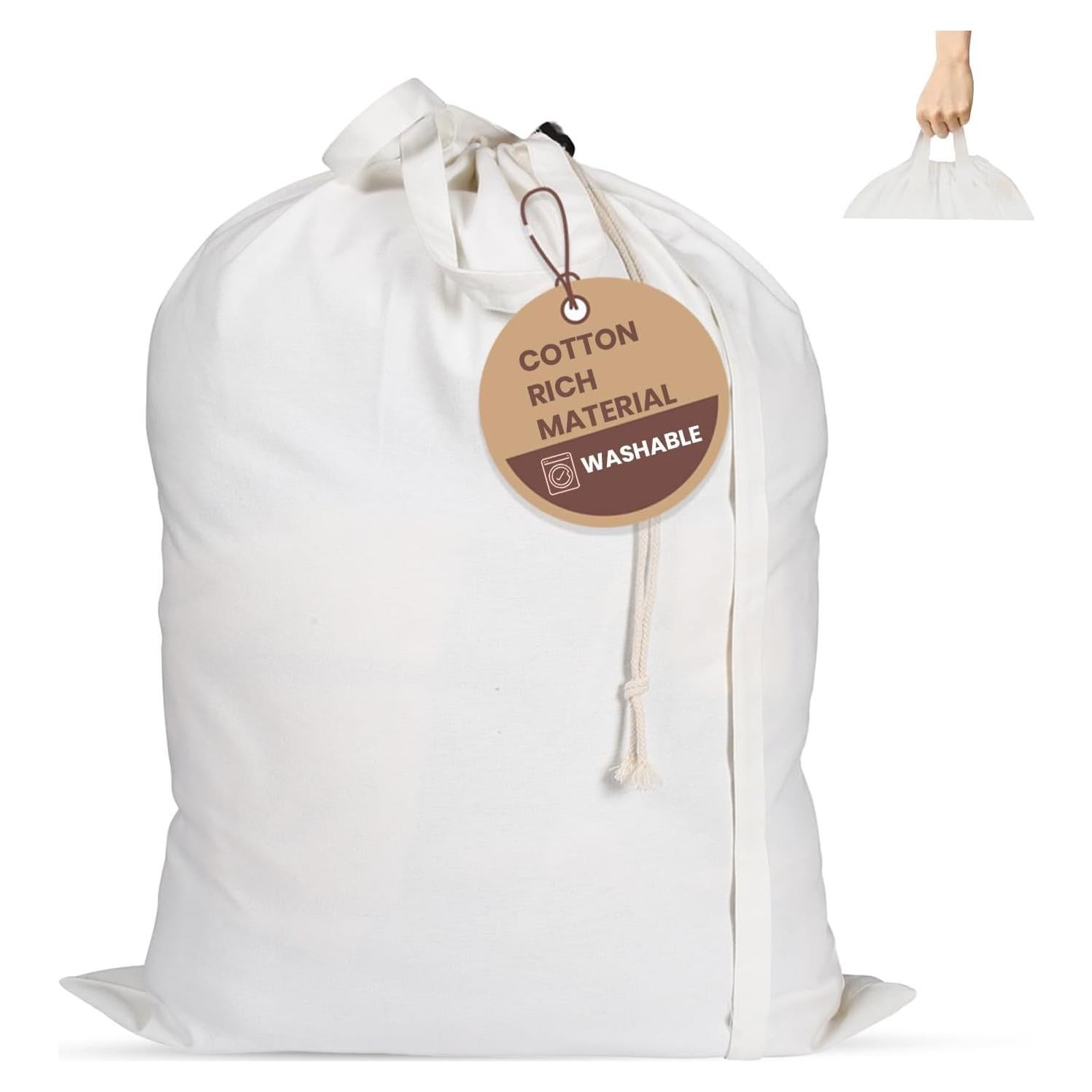Bolsa de lavandería LFH Home 71x102 cm blanca con cordón
